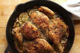 Toss through a salad of your favourite green leaves, shavings of parmesan and serve this piled on top of. Skillet Roasted Lemon Chicken Recipe The Hungry Hutch