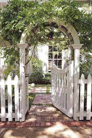 This one comes complete with rambling roses. Garden Gates And Fences In 2021 Pergola Garden Cottage Garden Backyard Fences