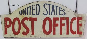 U S Post Office Sign Vintage Wood Signs Old Signs Sign Image