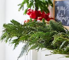 Tinsel flame retardant tarnish resistant each. Live Greenery Garland Christmas Decorations Pottery Barn Kids