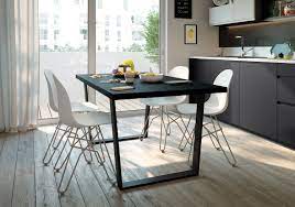 cuisine noire et blanche modele de cuisine manhattan par socoo c cuisine noire cuisine noir et blanc coin repas