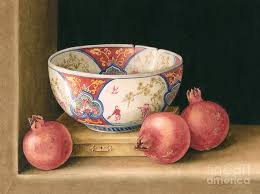 Pomegranate and bowl by Jenny Barron