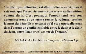Desir Et Amour Courtois Michel Zink Moyen Age Passion