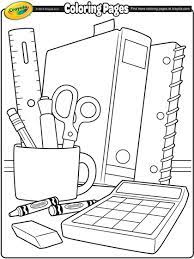 Touch device users, explore by touch or with swipe gestures. School Supplies Coloring Page Crayola Com