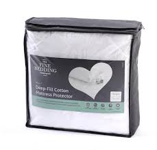 These slim and soft, organic cotton filled mattress covers will cushion any mattress with a skin friendly washable layer. Deep Fill Cotton Mattress Protector By The Fine Bedding Company G Snuginteriors