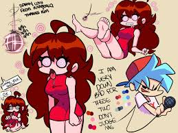 friday night funkin, boyfriend (friday night funkin), girlfriend (friday  night funkin), ahoge, bare shoulders - R34 Vault