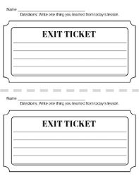 exit ticket template teaching resources teachers pay teachers
