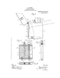 Automatic Lighter Patent Print Black Ink On White Matte 5 X 7 For 7 95 Zazhigalka