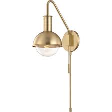 Mitzi Riley One Light Wall Sconce With Plug Wall Sconce Lighting Brass Wall Sconce Wall Lights