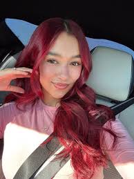 Red Hair with Pink Clothes