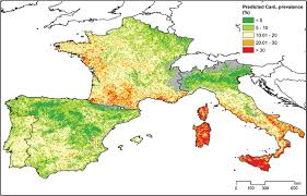 25 featuring greece, in the upper right hand corner. Risk Map For Canine Leishmaniasis Canl In Portugal Spain France And Download Scientific Diagram