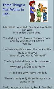 Librivox is a hope, an experiment, and a question: A Man Want Three Thing In Life Funny Jokes Funny Stories Husband Wife Funny Jokes Husband Wife Funny Story Husband Jokes Husband Humor Jokes For The Day