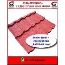 Setiap model genteng metal sakura roof memiliki tiga varian ketebalan berbeda, yakni ketebalan 0.25mm dengan tipe merpati, 0.30 mm tipe elang, dan yang paling tebal adalah tipe garud dengan ketebalan 0.35 mm. Jual Genteng Metal Multi Roof Stone Cv Asia Bangun Karya Surabaya Jawa Timur Indotrading