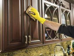 Cut strips of straight 3 4 in x 1 1 2 in wood to fit the front and sides of each cabinet. How To Clean Mold In Kitchen Cabinets Servicemaster Restore