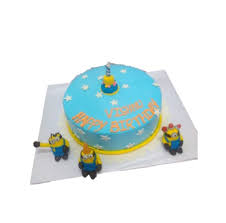 Wrap the cake layers for the minion in saran wrap and freeze until ready to use. Minion Theme Cake 2kg Bangalore Just Bake