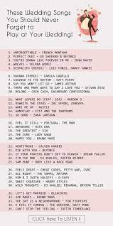 These Are The Wedding Songs You Should Never Forget To Play At Your Wedding Weddings Dance Playlist Bri In 2020 Wedding Songs Wedding Song List Wedding Playlist