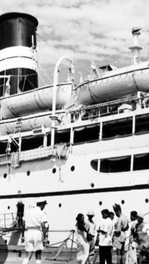 Indian troopships in Madras Harbour