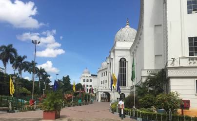Salar Jung Museum along the Musi River, AI generated