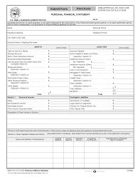 Print Personal Financial Statement Form Print Form Personal Financial Statement Personal Financial Statement Financial Statement Statement Template