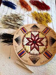 Producing Mi Kmaq Quill Art My Dyed Quills By Ingrid Brooks Indian Island Nb Native American Crafts American Indian Crafts Native American Beadwork