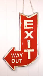 Exit Way Out Metal Tin Signage For Shop By Selinabeadsnbits Ausgangsschild Wandschilder Alte Schilder