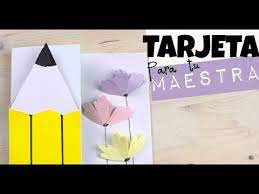 Feliz frases día del maestro con imágenes bonitas. Tarjeta Para Maestra Facil Y Bonita Youtube