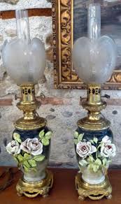 Paire De Lampe En Barbotine Montigny Sur Loing Antiquites St Hilaire Proantic Lampes Chambre Coucher Lampe A Petrole Lampes Chambre