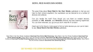 Then, launch the app and sign in with your amazon account. Beryl Reid In Her Own Words Free Books Online Audible Books Fre