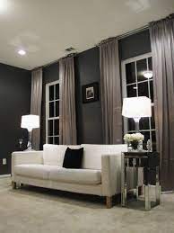 Dark Walls High Curtains Woonkamergordijnen Grijze Muur Slaapkamer Woonkamer Blauw