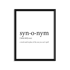 Synonym Definition College Dorm Room Decor Dorm Wall Art Dictionary Art Print Office Decor Mini Funny Definition Dorm Wall Art Dictionary Art