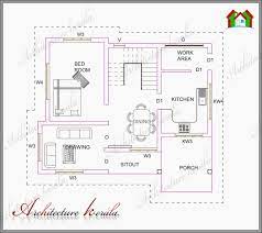1800 Square Foot House Plans 1000 Sf House Plans With Home Design 800 Sq Ft 3d 2 Bedroom Home Design Floor Plans Kerala House Design House Plans