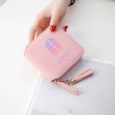 Army Wallet Kpop Mini Short Zipper Card 3d Pu Leather Wallets Bangtan Boys Fashion Lady Tassel Bts Purse Custo Wallets For Women Colorful Wallet Unique Wallets