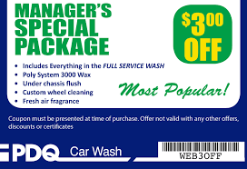 List Of Services - Pdq Car Wash