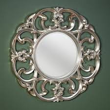 Fancy Mirror Garland Silver Decorative Round Framed Wall Mirror By Deknudt Mirrors Espejos Tallado En Madera Objetos