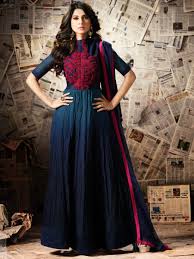 Buy Jennifer Winget Blue Color Georgette Party Wear Anarkali Kameez In Uk Usa And Canada Indian Wedding Dress Designers Long Anarkali Gown Designer Dresses Indian