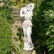 Architectural roman style stone roses garden brass sundial timepiece statue. Statues Sculptures Online Roman Goddess With Urn 84cm White Stone Garden Statue Buy Online In Madagascar At Madagascar Desertcart Com Productid 148938467