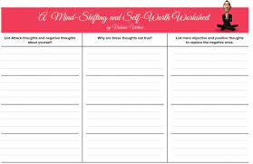 Self Love Worksheet Negative Thoughts Self Esteem Worksheets Negative Self Talk