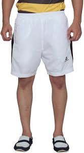 Aerotech Solid Mens White Sports Shorts Buy White