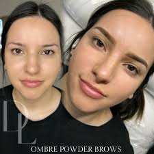 Powder Brows before & right after the procedure 🤍 I have a few spots left  for March ✨ Reserve today (956)252-0138