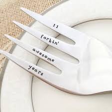 An eleven year anniversary is a wonderful achievement. 11th Anniversary Gift 11 Forkin Awesome Years By Loreleivella 11th Anniversary Gifts Steel Anniversary Gifts Anniversary Gifts