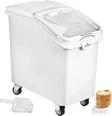 Feb 21, 2018 · two stacked food storage bins with airtight snap lids and wheels on the bottom. Vevor Ingredient Bin 27 Gallon With Scoop 500 Cup Capacity Mobile Ingredient Storage Bin Plastic Commercial Food Storage Container For Kitchen Walmart Com Walmart Com