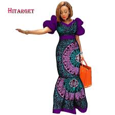 De la 3 ani pret: 2019 New Bazin Riche African Dresses For Women Print Splice Puff Sleeve Long Dresses African Dashiki Women Clothing Wy2494 Buy At The Price Of 48 42 In Aliexpress Com Imall Com