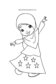 Berikut ini bmg memberikan gambar anak muslim yang bisa kalian warnai. Mewarnai Gambar Kartun Anak Muslimah 78 Alqur Anmulia