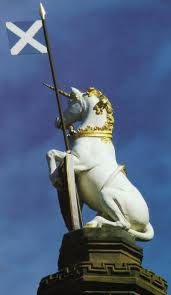 The Unicorn On The Mercat Cross High Street Edinburgh National Animal Scotlands National Animal Scotland