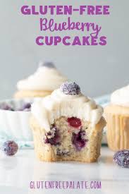 This post may contain amazon affiliate links. Gluten Free Blueberry Cupcakes