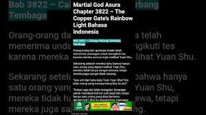 Chords for untuk apa kita bertemu,jika hanya penuh derita.: Martial God Asura Mga 3822 Baca Novel Indonesia Youtube