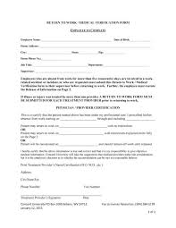 After i've taken sick leave, my employer wants me to provide a fitness for duty note from a doctor before i can return to work. 44 Return To Work Work Release Forms Printable Templates