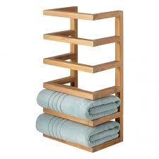 Teak Hanging Towel Rack Towel Holders Bathroom Accessories Bathroom Bathroom Towel Storage Hanging Towels Towel Holder Bathroom