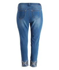 Hydraulic Aruba Lola Embellished Cuff Crop Skinny Jeans Plus