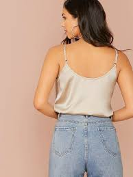 Shop for sateen king pillow shams online at target. Drawstring Hem Sequin Satin Cami Top Shein Eur